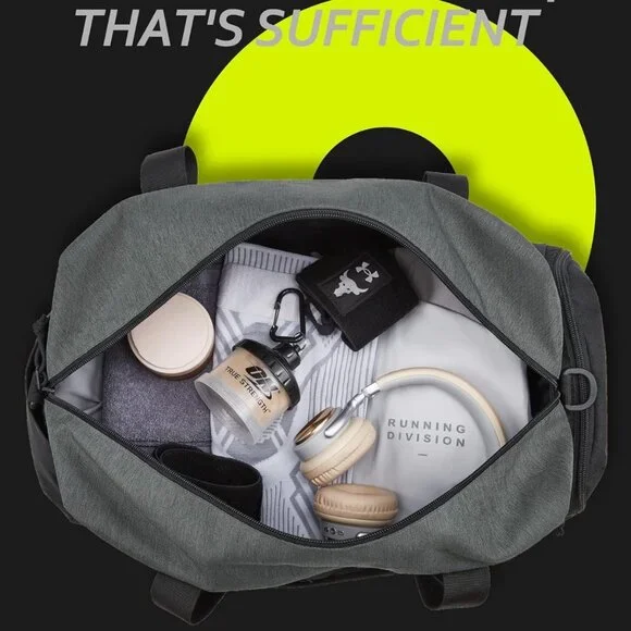 Gym Bags for Men Women, Foldable Travel Duffle Bag, Lightweight Weekender Duffel - Picture 5 of 8